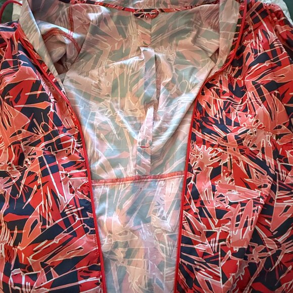 Columbia Geometric Camouflage Windbreaker Hooded Jacket XXL - Picture 9 of 10